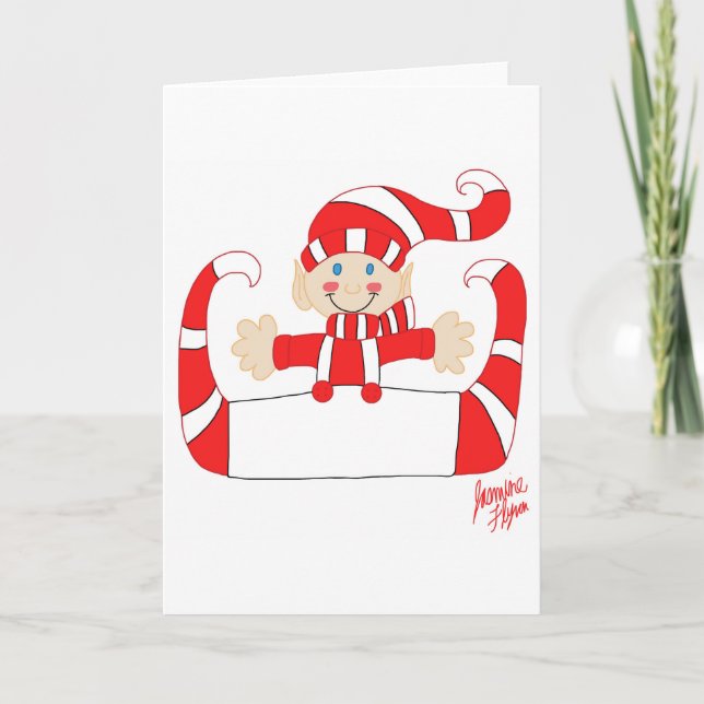 Tomte 2 helgkort (Framsida)