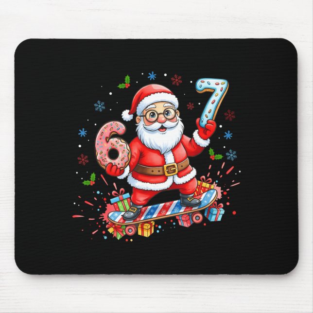 Tomte 67 Meme Munk Skidbräda God Jul Pojke Musmatta (Framsidan)
