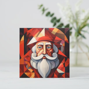 Tomte Abstrakt Konst Julkort