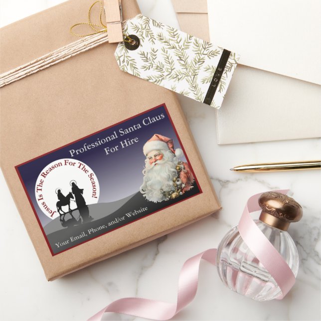 Tomte Affärskort Klistermärken (Gifting)