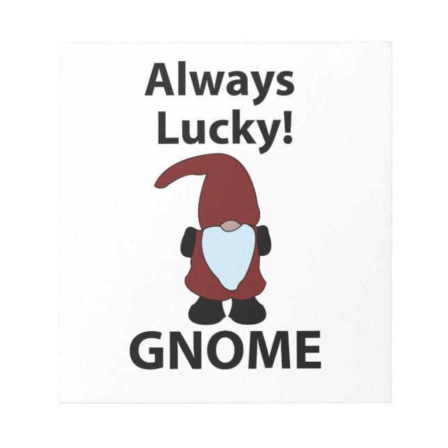 Tomte Alltid Lucky Gnome Anteckningsblock (Framsida)