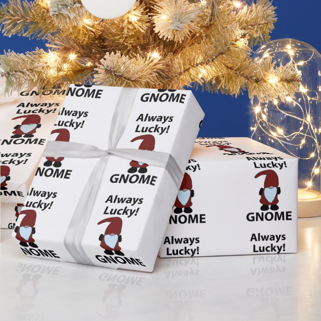 Tomte Alltid Lucky Gnome Presentpapper (Helgdagar)