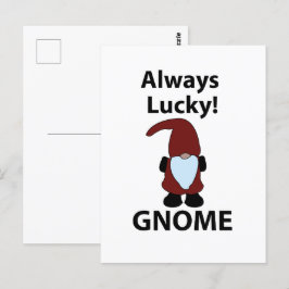 Tomte Alltid Lucky Gnome Vykort