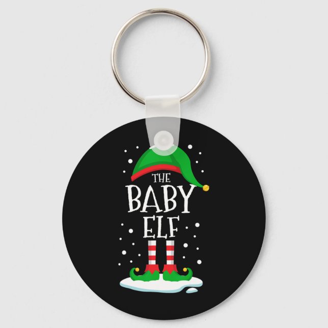 Tomte Alv God Jul Familj Matchande  Nyckelring (Framsida)