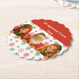 Tomte & Älvor Ansikten Roligt julpapper från Nor Underlägg Papper