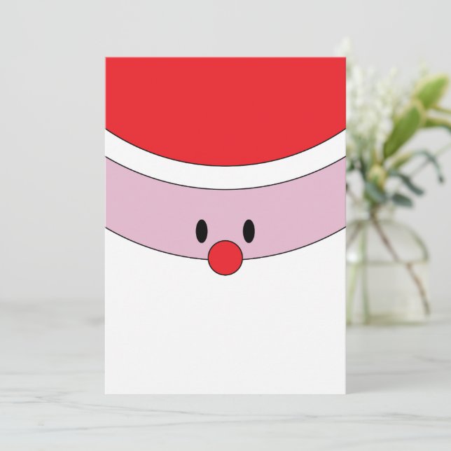 Tomte ansikte julkort (Stående Fram)