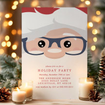 Tomte Ansikte Modern Jul Holiday Party