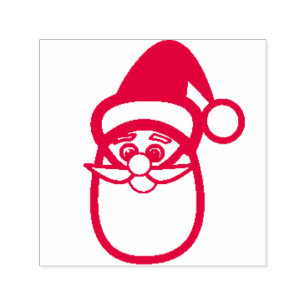 Tomte ansikte självfärgande stämpel