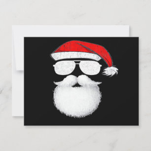 Tomte ansikte solglasögon med hatt skägg jul