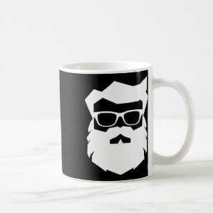 Tomte ansikte solglasögon med skägg jul kul jul kaffemugg