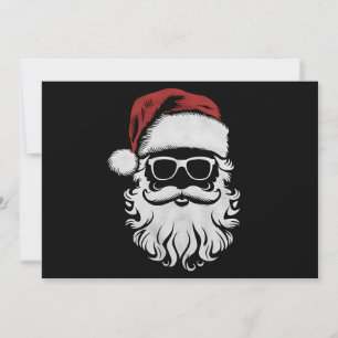 Tomte ansikts solglasögon med hatt skägg Xmas Julkort