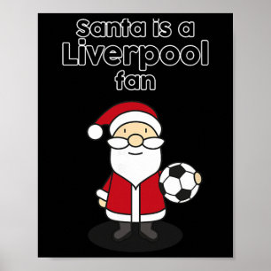 Tomte är Liverpool fotbollsfan Roligt fotboll Chri Poster