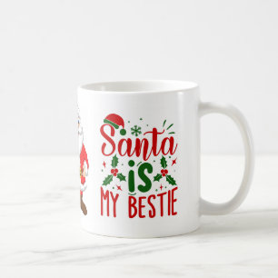 Tomte är min bästa kompis Roligt julcitat Kaffemugg