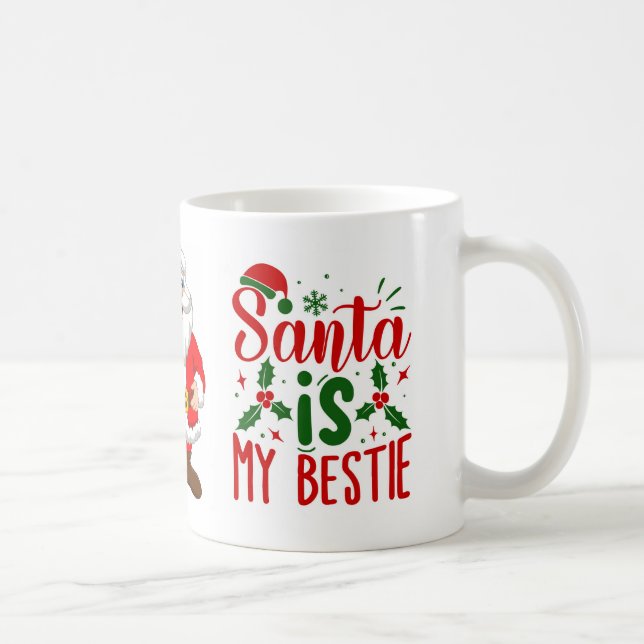 Tomte är min bästa kompis Roligt julcitat Kaffemugg (Höger)