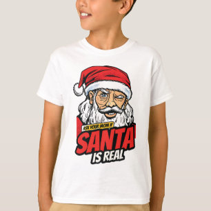 Tomte är verklig – Fråga mamma Pop Art blinkande t Shirt