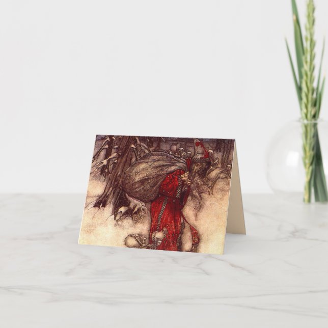 Tomte Arthur Rackham  Inbjudan (Framsida)