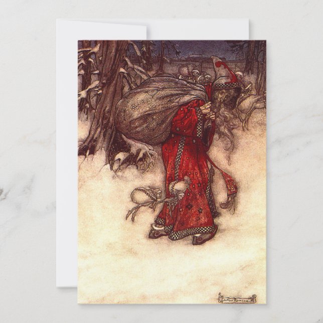 Tomte Arthur Rackham  Inbjudningar (Framsida)