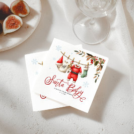 Tomte Baby Jul Vinter Baby Shower Servetter