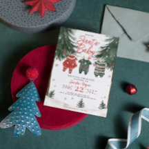 Tomte Babykläder Tallträd Babyshower