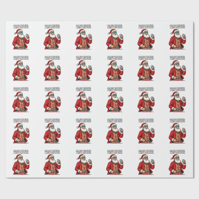 Tomte Båt Kapten Holiday Citat Rolig Jul  Presentpapper (Platt)