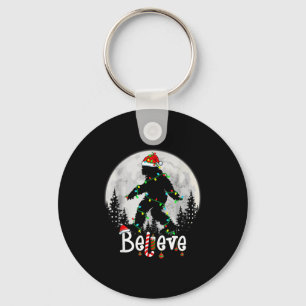 Tomte Bigfoot jul Sasquatch Tro Xmas Män Nyckelring