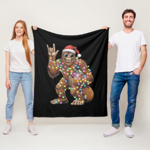 Tomte Bigfoot Julbelysningar Rock Roligt Fleecefilt