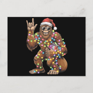 Tomte Bigfoot Julbelysningar Rock Roligt Vykort