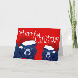 Tomte björnar jul ledtrådar julkort. helgkort