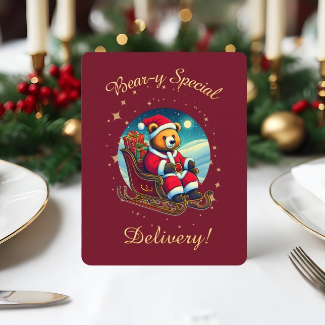 Tomte Björns Julflygande Högtidliga Hälsningar Julkort (Skapare uppladdad)