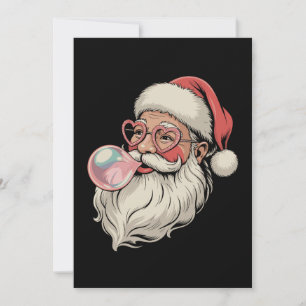 Tomte Bubble Gum Rosa Solglasögon Jul Xmas Julkort