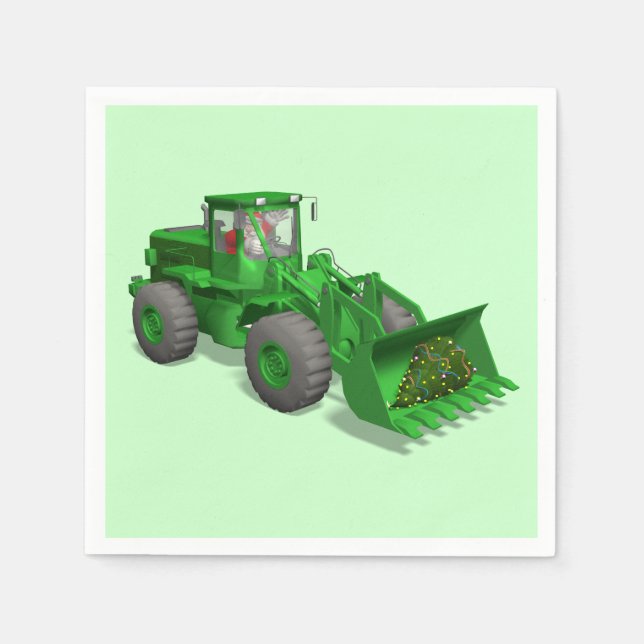 Tomte Bulldozerförare Pappersservett (Framsidan)