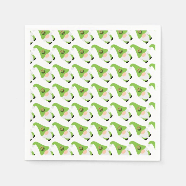 Tomte Candy Cane Heart Jul Fest Fun  Pappersservett (Framsidan)