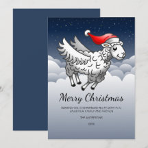 Tomte Claus flygande jul får