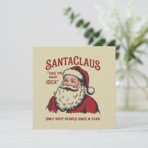 Tomte Claus har rätt idé Rolig jul  Julkort