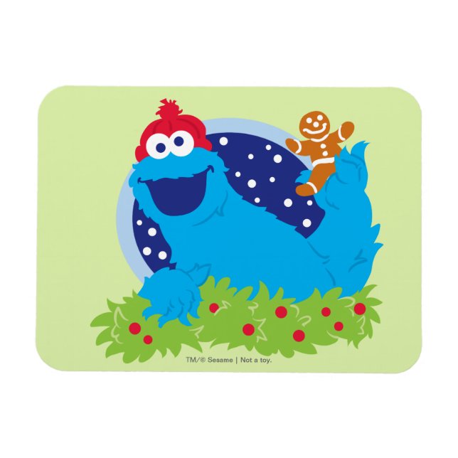 Tomte Cookie Monster Magnet (Horisontell)