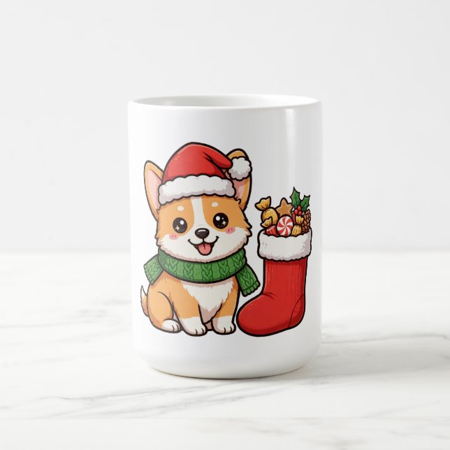 Tomte Corgi Valp Jul Koppar Mug (Center)