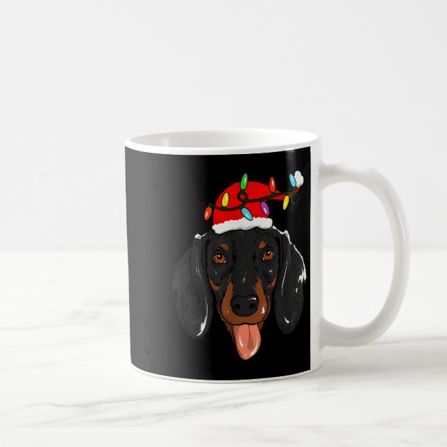 Tomte Dachshund Ljus Jul  Kaffemugg (Höger)