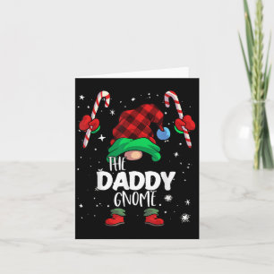 Tomte Daddy Red Buffalo-rutig Matchande Familj Chr Kort