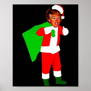 Tomte Donald Trump Rolig Jul Ful Jul Poster