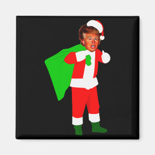 Tomte Donald Trump Roligt Jul Fula Julen Magnet