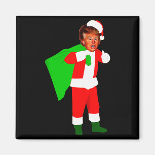 Tomte Donald Trump Roligt Jul Fula Xmas Magnet