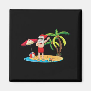 Tomte dricker jul i juli sval sommar tropisk magnet