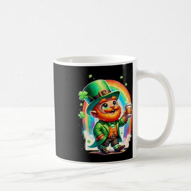 Tomte dricker kaffe irländska St Patrick's Day  Kaffemugg (Höger)
