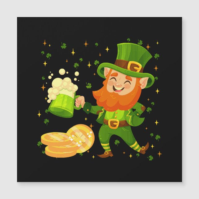 Tomte dricker öl St. Patrick's Day (Framsida)