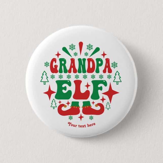 Tomte Elf Jul Festivitet Högtid Knapp (Framsida)