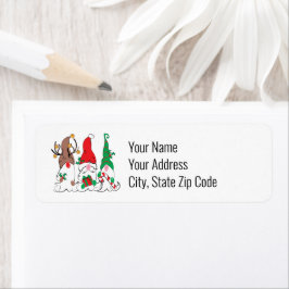Tomte Elf Ren Jul Tomte Trio Adress Returadress Etikett