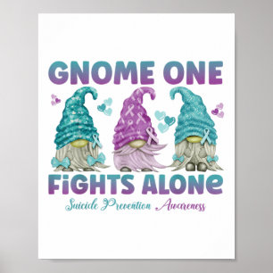 Tomte en kämpa ensam förebyggande av självmord med poster