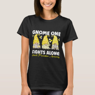 Tomte en kämpa ensam gul förebyggande medvetenhet t shirt
