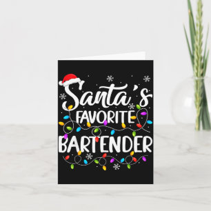 Tomte Favorit Bartender Julbelysning Roligt Xm Kort