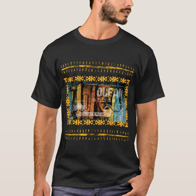 Tomte fiskar för jul t shirt (Framsida)